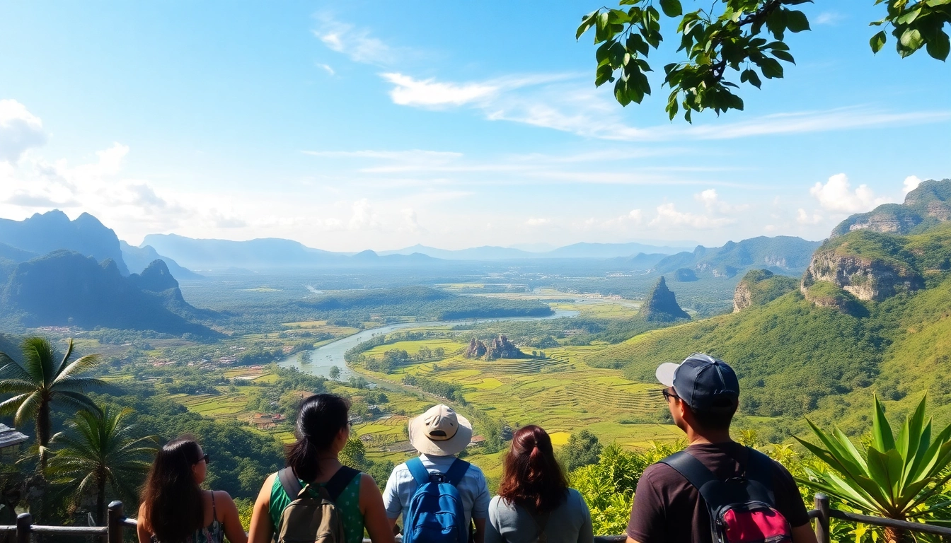 An engaging tour experience in Indonesia with travelers exploring scenic landscapes and cultural sites, capturing adventure and discovery.