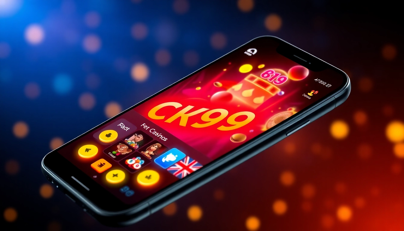 CK999 app download on smartphone displaying betting options and live casino games for seamless gaming on the go.