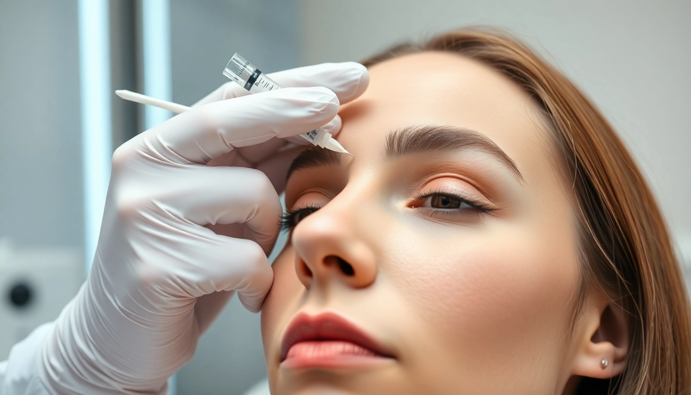 Botox facial injection by experienced doctor in Zürich to smooth forehead wrinkles and enhance natural beauty.